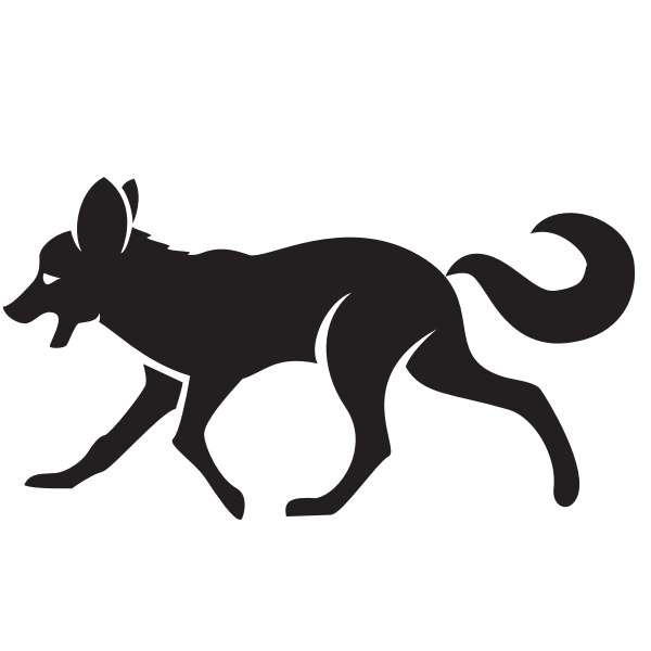 SVG Silhouette of a fox clip art