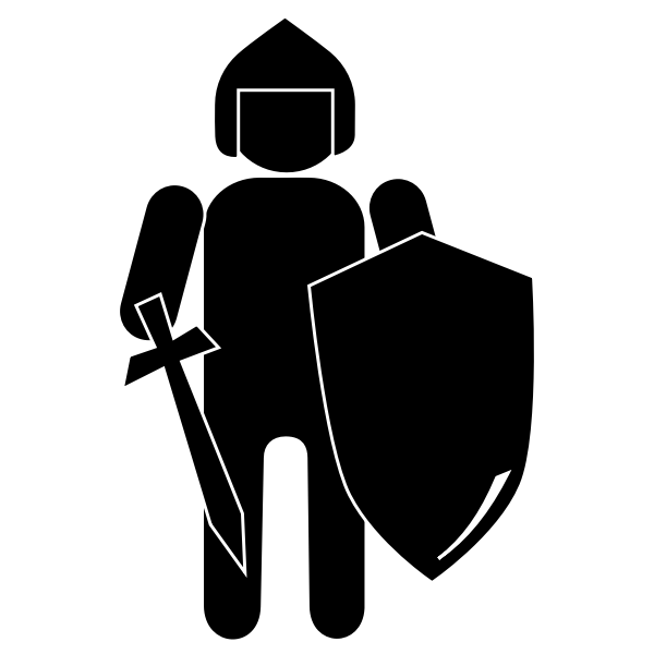 SVG Silhouette of a knight