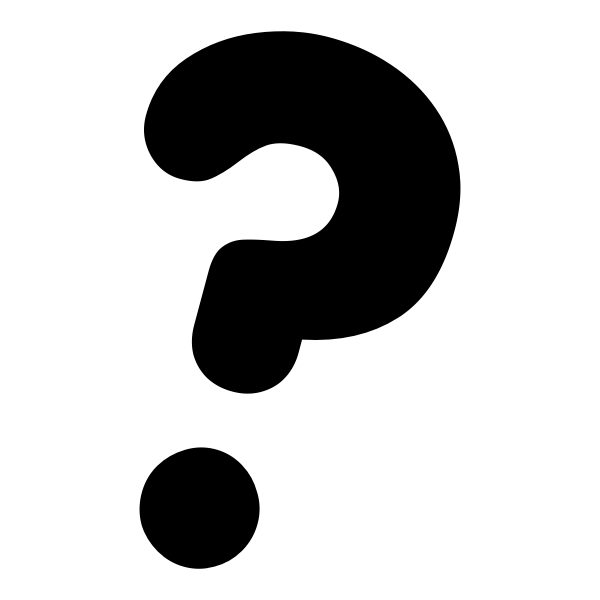 SVG Silhouette of a question mark