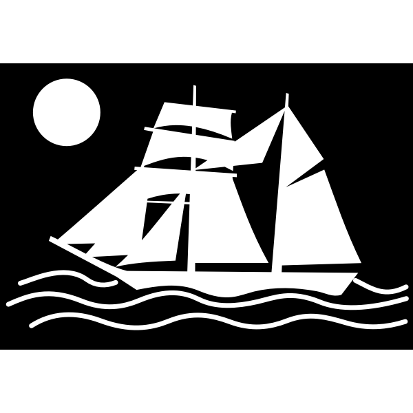SVG Silhouette of a sailing ship