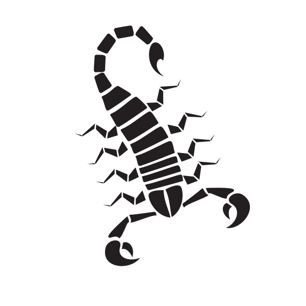 SVG Silhouette of a scorpion