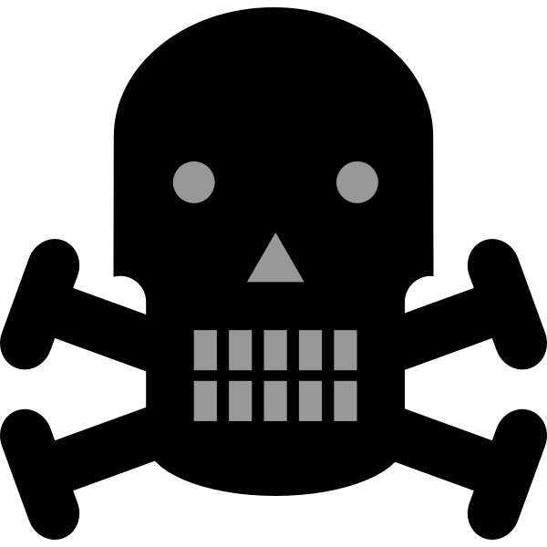 SVG Silhouette of a simple skull