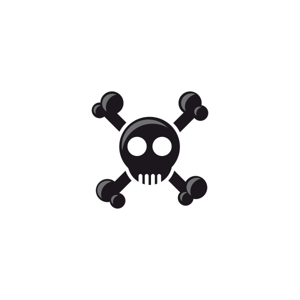 SVG Silhouette of a simple skull illustration
