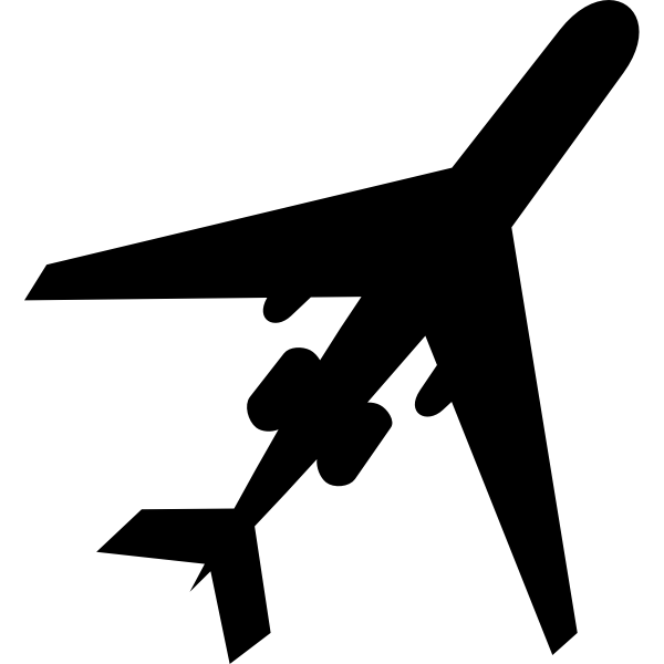 SVG Silhouette of an airplane