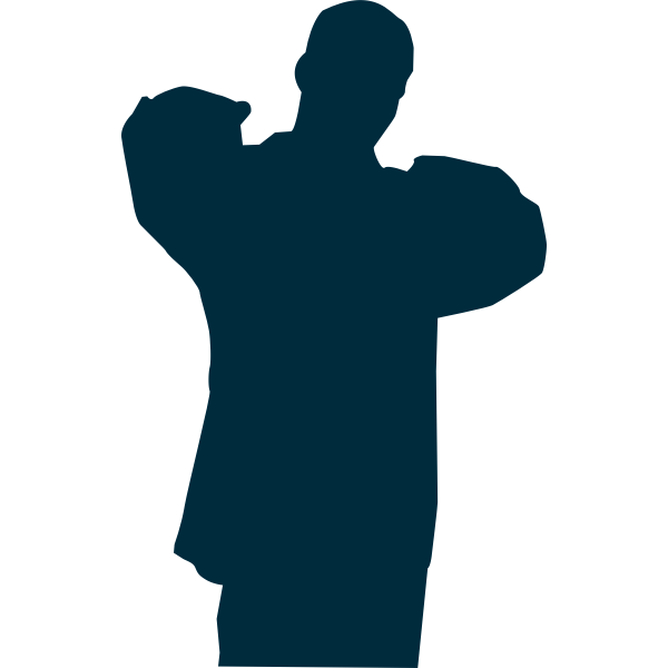 SVG Silhouette of break dancer vector drawing