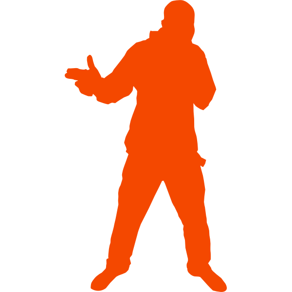 SVG Silhouette of cool dude vector clip art