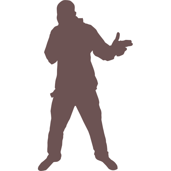 SVG Silhouette of cool dude vector drawing