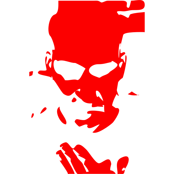 SVG Silhouette of human face