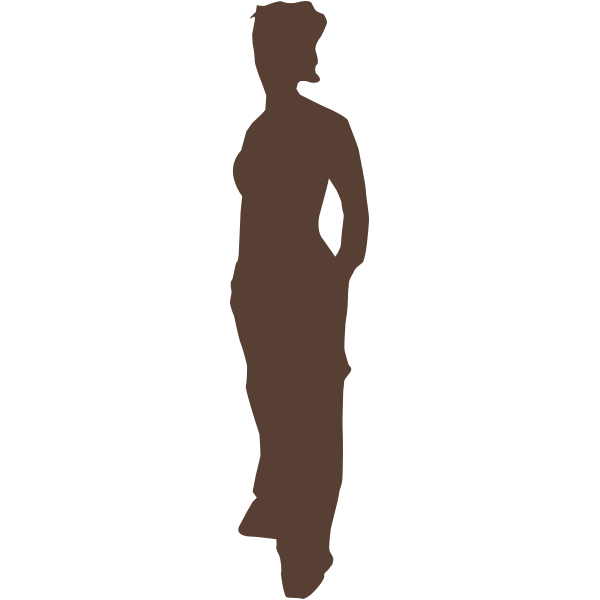 SVG Silhouette of lady vector graphics