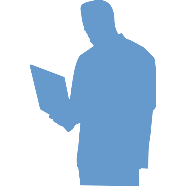 SVG Silhouette of man vector image