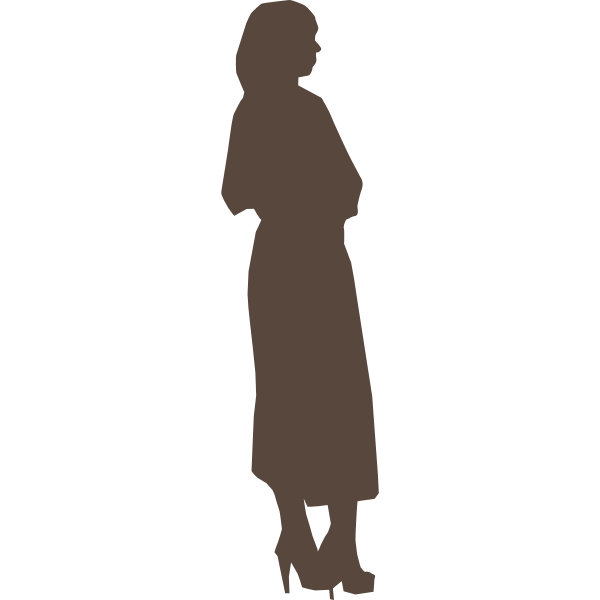SVG Silhouette of party girl vector clip art