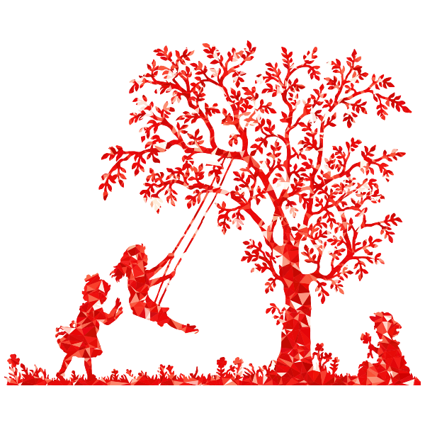 SVG Silhouette of playful girls
