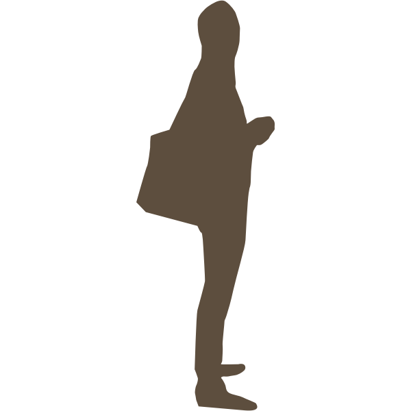 SVG Silhouette of shopper vector illustration