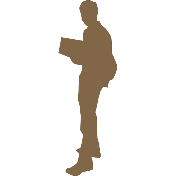 SVG Silhouette of student vector clip art