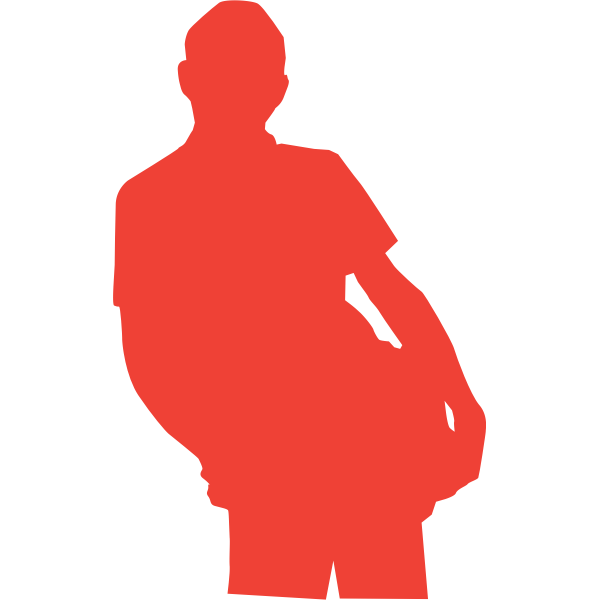 SVG Silhouette of student vector graphics