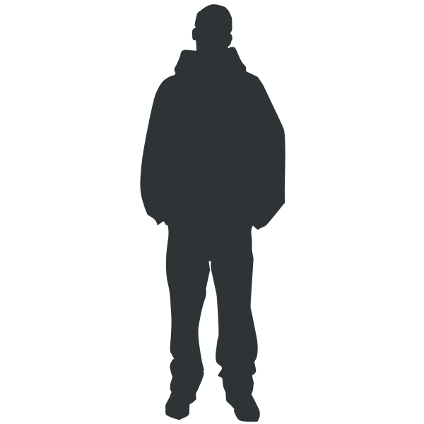 SVG Silhouette of young man