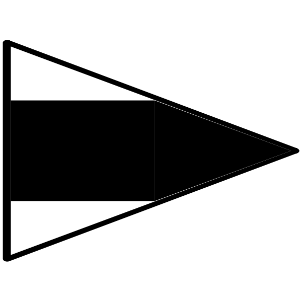 SVG Silhouette signal flag