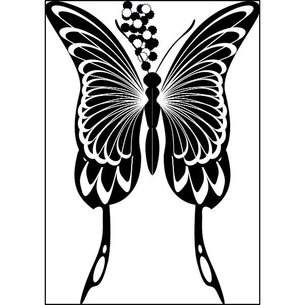 SVG SILHOUETTE SWALLOWTAIL BUTTERFLY 3