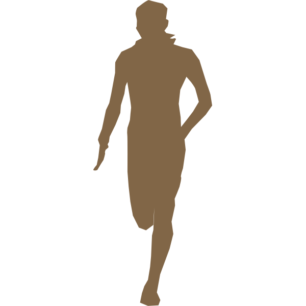 SVG Silhouette vector clip art of boy at training