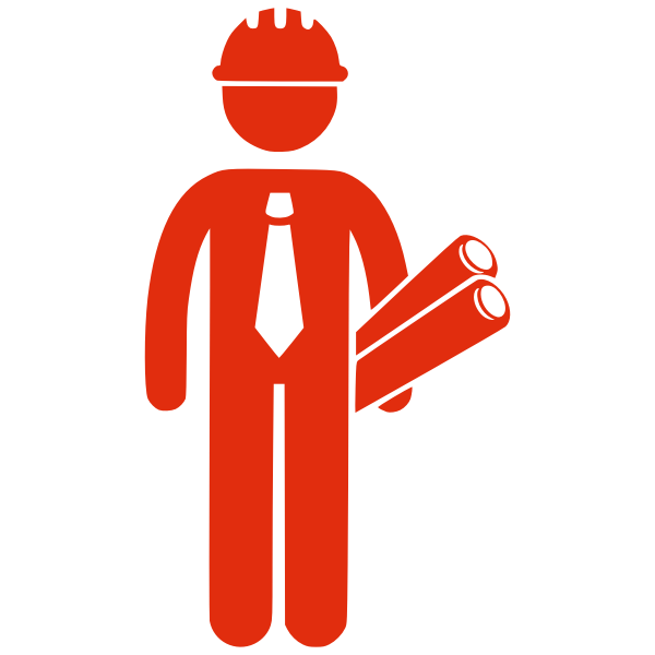 SVG Silhouette vector clip art of construction man