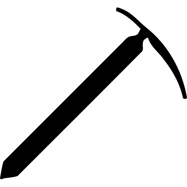 SVG Silhouette vector drawing of a ice axe