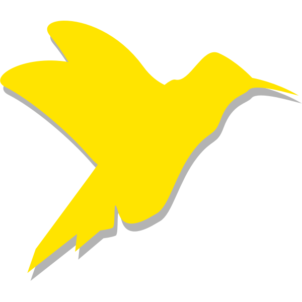 SVG Silhouette vector drawing of colibri