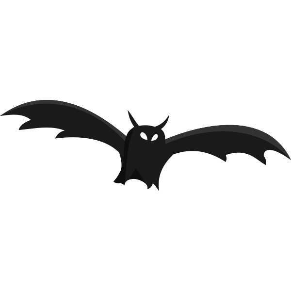 SVG Silhouette vector graphics of bat