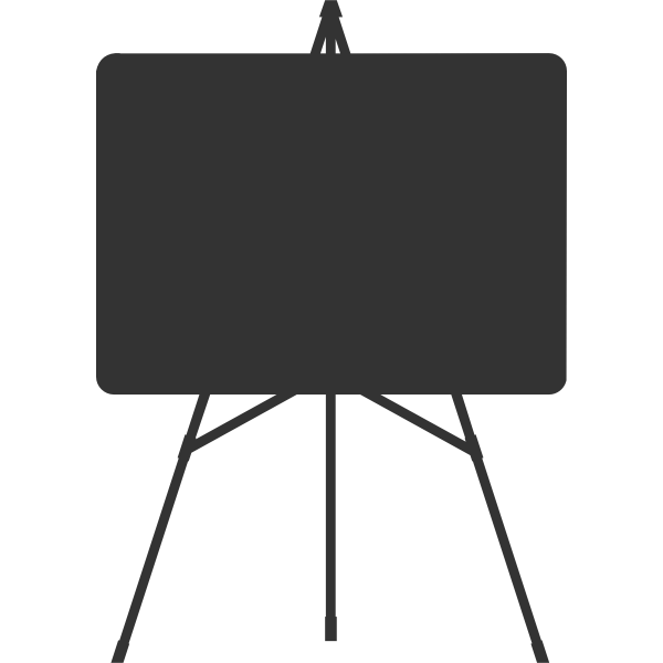SVG Silhouette vector graphics of blackbaord with stand
