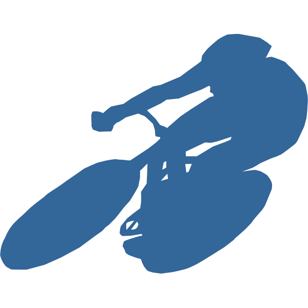 SVG Silhouette vector graphics of cyclist