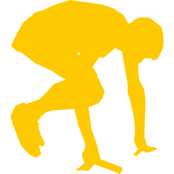 SVG Silhouette vector graphics of runner start