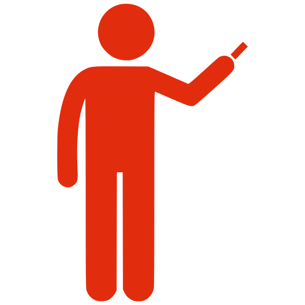 SVG Silhouette vector graphics of teacher