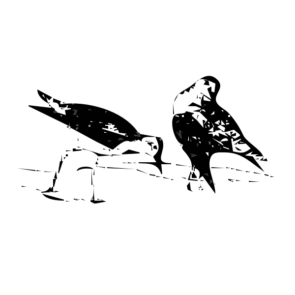 SVG Silhouette vector illustration of birds