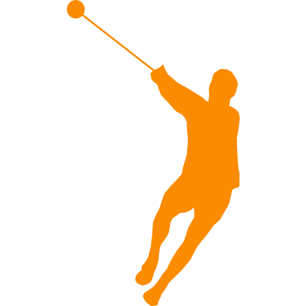 SVG Silhouette vector illustration of hammer thrower