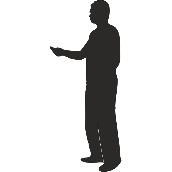 SVG Silhouette vector illustration of man presenting
