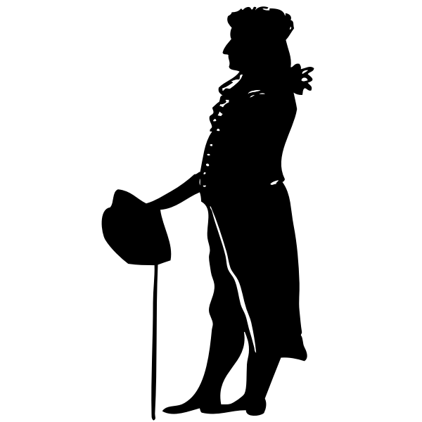 SVG Silhouette vector illustration of Schiller