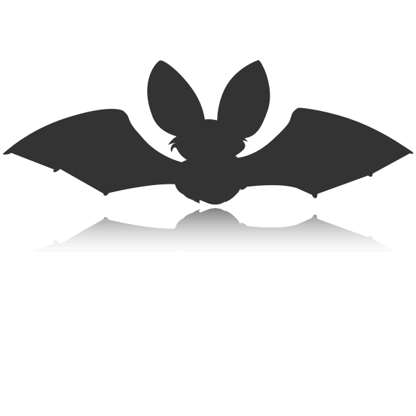 SVG Silhouette vector image of black bat