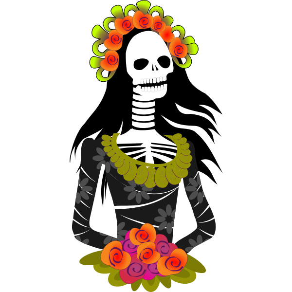 SVG Silhouette vector image of Calavera