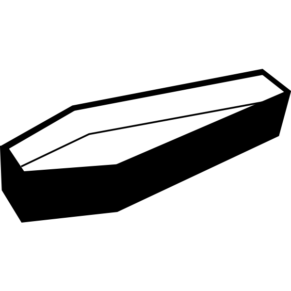 SVG Silhouette vector image of coffin