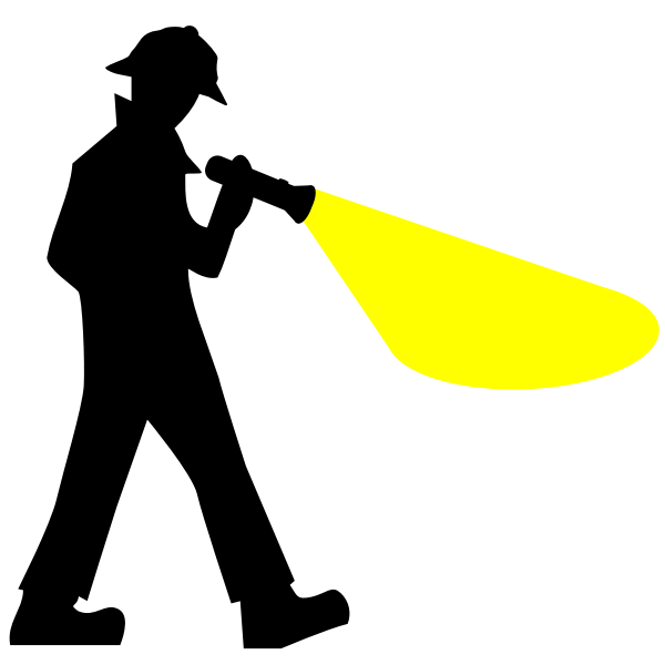 SVG Silhouette vector image of detective