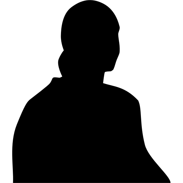 SVG Silhouette vector image of woman sitting