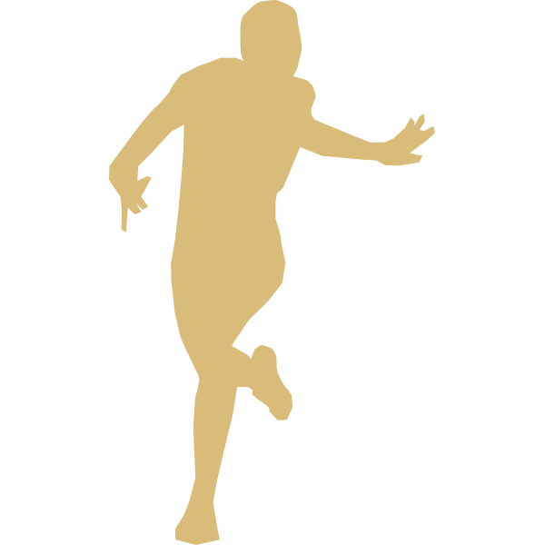 SVG Silhouette vector image of young athlete