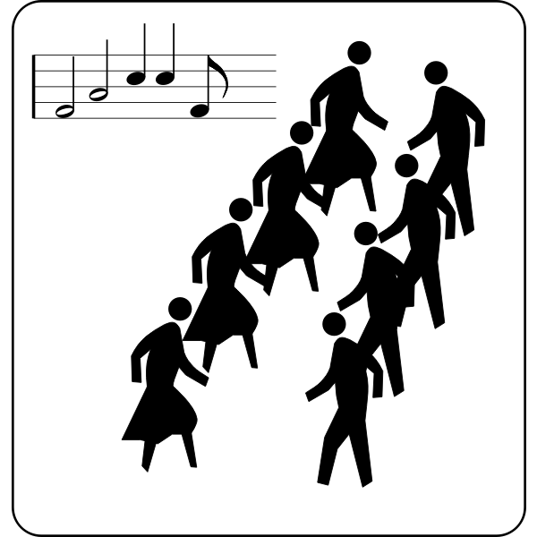 SVG Silhouettes dancing