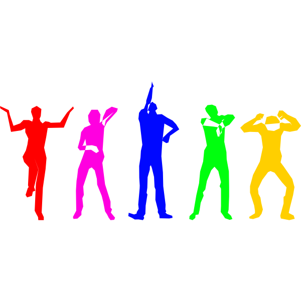 SVG Silhouettes of dancers vector illustration