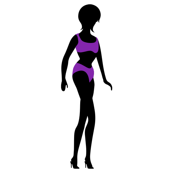 SVG Silhuette of woman in bikini