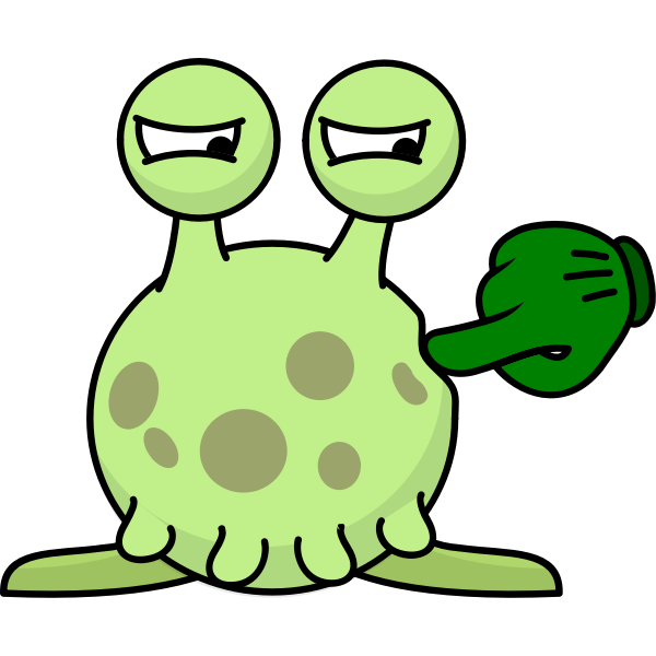 SVG Silly alien image