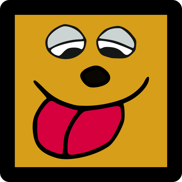 SVG Silly Face Icon Umber