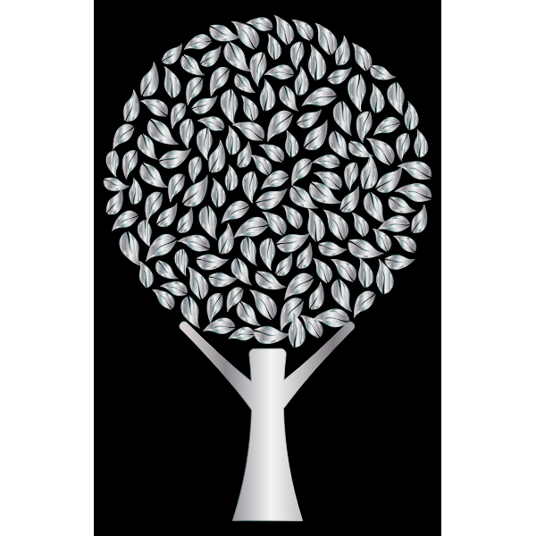 SVG Silver abstract tree