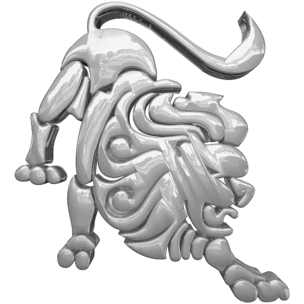SVG Silver Leo Zodiac Symbol