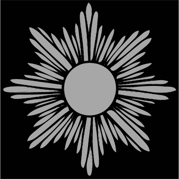 SVG Silver starburst on black background vector illustration