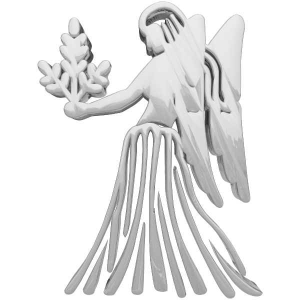 SVG Silver Virgo Zodiac Sign